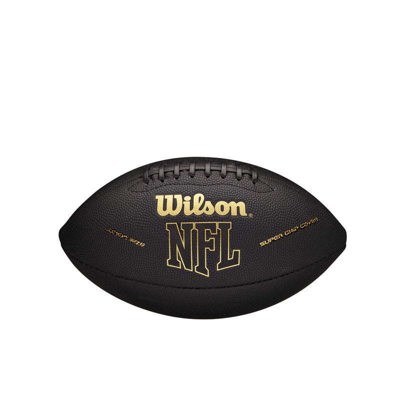 Wilson NFL Super Grip Composite Football - Junior Size, Black/Gold - Image 1